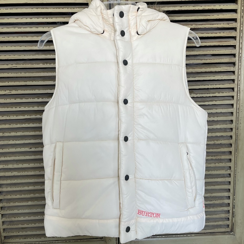 BURTON fur hooded puffer vest